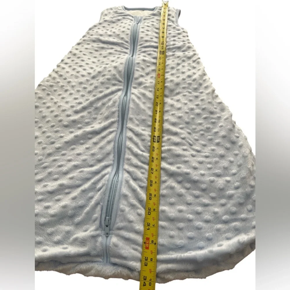 BABYINABAG Minky Dot Blue Winter Baby Bunting Sleep Sack Size M Medium